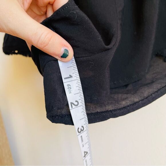 Victoria’s Secret Black Off Shoulder Tassel Sleep Romper Large - Picture 11 of 11